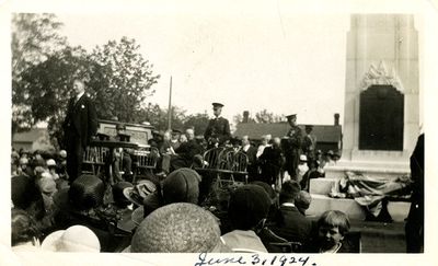 Ceremony to Dedicate Whitby Cenotaph