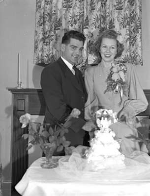 Unidentified Bride and Groom, c.1940s