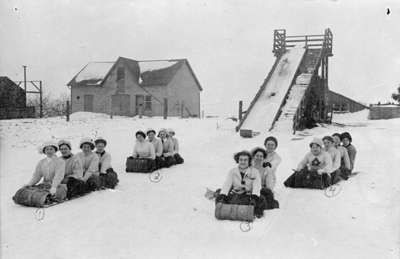 Toboggan Slide at Ontario Ladies' College, c.1910