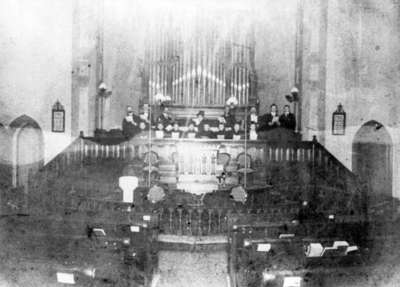 Interior of Methodist Tabernacle (St. Mark's United Church), c.1895