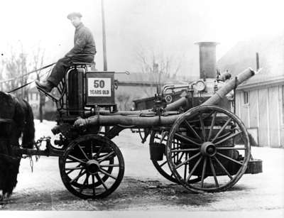 244 Brock Street South, Sawdon's (Whitby) Ltd., Merryweather Steam Fire Engine, March 26, 1934