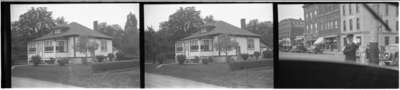 Series of Three photographs by M. Ruddy including two photographs of a house and a photo of Police Chief Harold Quantrill at Brock Street and Dundas Street, 1935