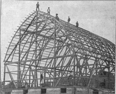 Construction of Dryden Barn