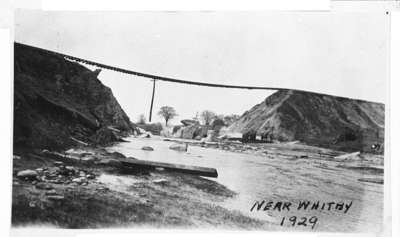 Remains of Canadian Pacific Railway Bridge over Lynde Creek