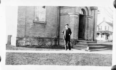 William Correll in front of Ontario County Land Registry Office