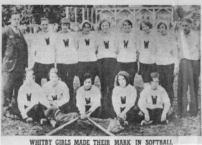 Whitby Girls Softball Team