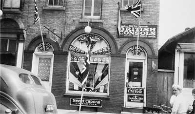 The Tuck Shop Decorated for the Coronation of King George VI