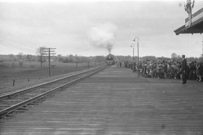 Royal Train Approaching Canadian Pacific Railway Station