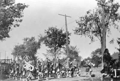 Brass Band at Parade for Opening of Pavement