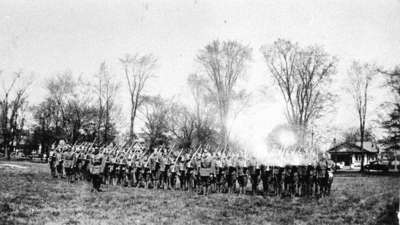 High School Cadets in Town Park, c.1930