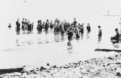 Bathing in Lake Ontario at Heydenshore Park, c.1916