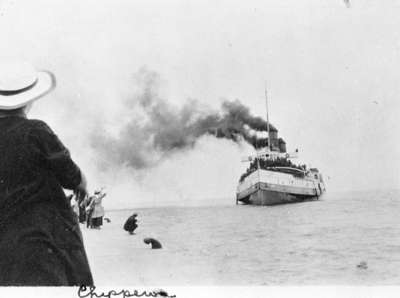 Chippewa Steamship Entering Whitby Harbour, c.1916