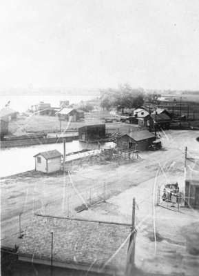 Whitby Harbour from Argo Petroleum Tanks, 1942