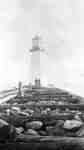Lighthouse at Whitby Harbour, c.1910