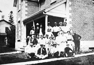 Hamilton Y.M.C.A. Members at Goldring House, c.1908