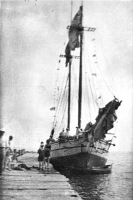 Maple Leaf Schooner at Whitby Harbour, c.1910