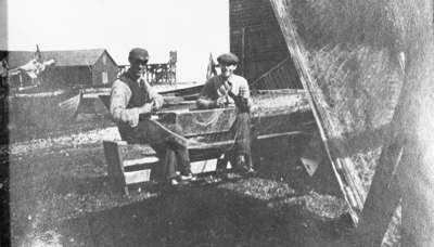 Mending Fishing Nets, c.1920