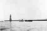 Airplane in Whitby Harbour, 1930