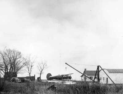 Whitby Yacht Club and Airplane, 1935