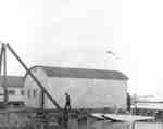 Norman Irwin's Airplane Hanger at Whitby Harbour, 1935