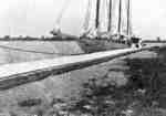 Sailboat at Whitby Harbour, c.1925