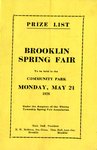 Brooklin Spring Fair Program, 1926