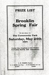 Brooklin Spring Fair Program, 1924