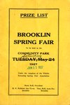 Brooklin Spring Fair Program and Prize List, 1927
