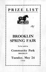 Brooklin Spring Fair Prize List, 1932