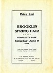 Brooklin Spring Fair Prize List, 1928