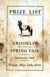 Brooklin Spring Fair Prize List, 1935