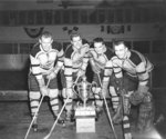 Whitby Dunlops with Ontario Senior B Trophy, 1956
