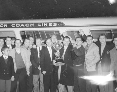 Whitby Dunlops with Allan Cup, 1957