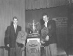 Whitby Dunlops with Ontario Senior B Hockey Championship Plaques, 1956