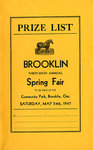 Brooklin Spring Fair Prize List, 1947