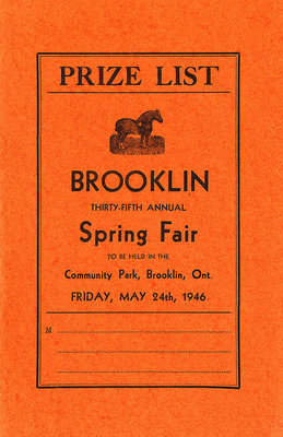 Brooklin Spring Fair Prize List, 1946