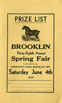Brooklin Spring Fair Prize List, 1949