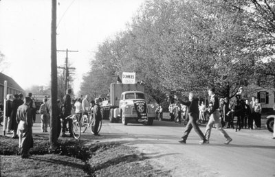 Kiwanis Club Float for Whitby Dunlops, 1957