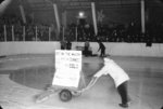 Cleaning Ice at Whitby Arena, 1958