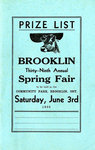 Brooklin Spring Fair Prize List, 1950