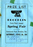 Brooklin Spring Fair Prize List, 1954