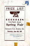 Brooklin Spring Fair Prize List, 1959