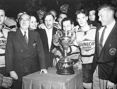 Whitby Dunlops with Allan Cup, 1957