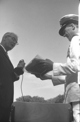 Mayor Harry Jermyn and Commander A.D. Cassidi, 1959