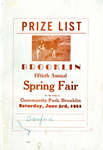 Brooklin Spring Fair Prize List, 1961