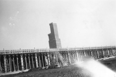 Construction of Whitby District High School, 1953