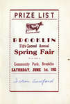 Brooklin Spring Fair Prize List, 1963