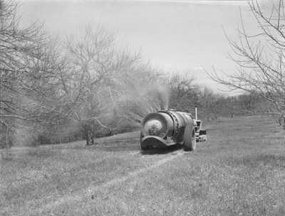 Sprayer at Red Wing Orchards, May 3, 1948