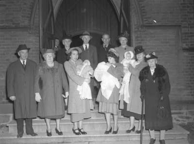 W.C. Town Christening at All Saints Church, Whitby, Ontario, 1948