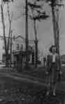Marcella Rousseau standing in front of Whitby Hotel